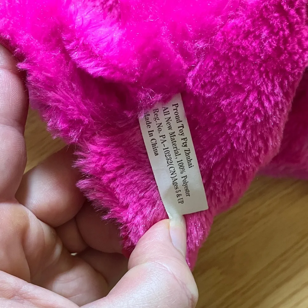 Vibrant Pink Furry Paw Mittens for Kids
